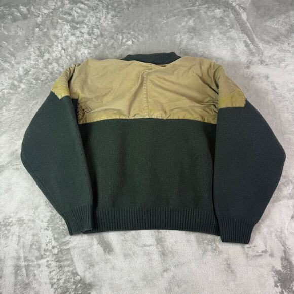 VTG Filson Henley Guide Sweater Mens XXL Green Wool Wax Shoulders Shooting 711 - Picture 2 of 8